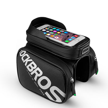 ROCKBROS 6.2-inch TPU Touch Screen Bicycle Bag Top Tube Bike Bag Touchable Cycling Bag