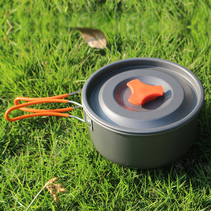 AOTU WH200 7PCS/Pack Outdoor Camping Picnic Cooking Set with Pots and Bowl