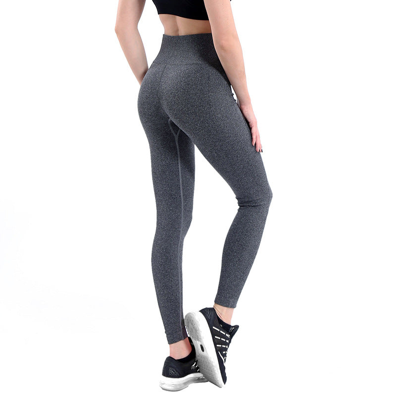 Yoga Pants High Elastic Fitness Sport Tights Slim Running Pants Quick Dry Training Pants for Women, Size: M