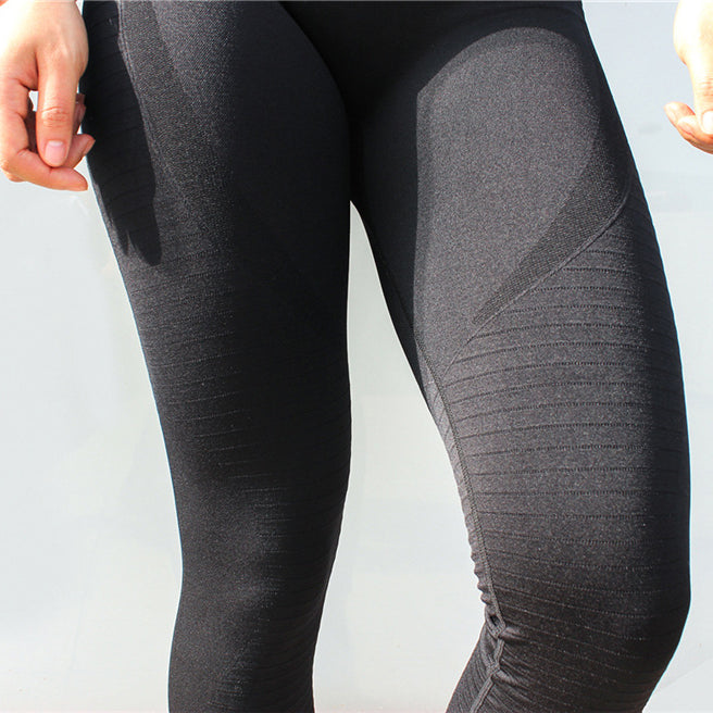 Women's Sport Leggings Hollow Out Fitness Gym Leggings Seamless Slim Tights High Waist Yoga Pants