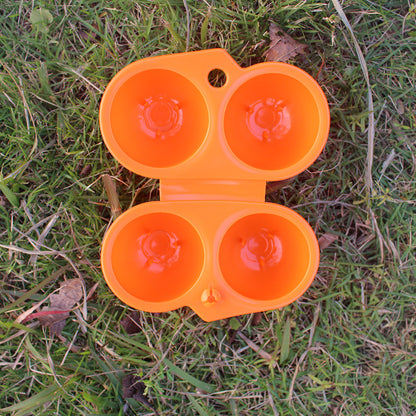 AOTU AT6358 2 Eggs Slots Holder Shockproof Plastic Storage Box for Camping Hiking