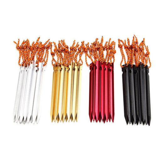 4Pcs/Set AOTU AT6535 Aluminum Alloy Triangular Shape Tent Nail Peg Tent Stake