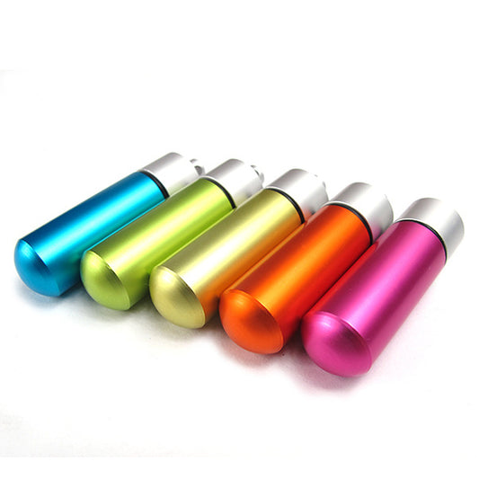 5Pcs/Set AUTO Mini Pill Box Outdoor Waterproof EDC Keychain Aluminum Alloy Travel Pill Holder