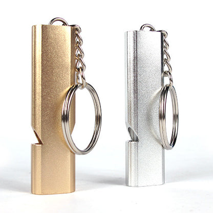 2Pcs/Set AOTU Outdoor Camping Hiking Tool Aluminum Alloy Emergency Survival Whistle Key Chain