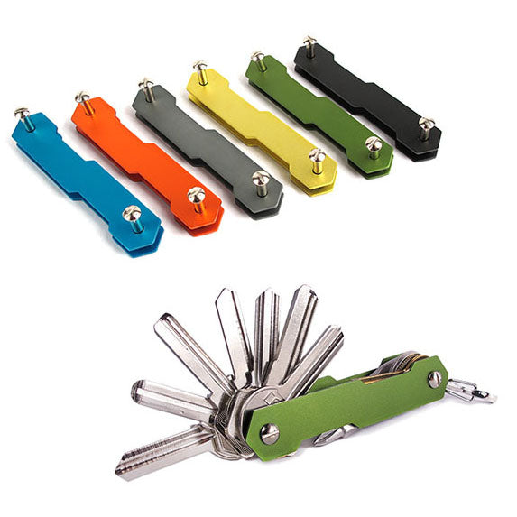 2PCS/Set AUTO Multifunctional Dual-end Aluminum Key Clip Key Chain