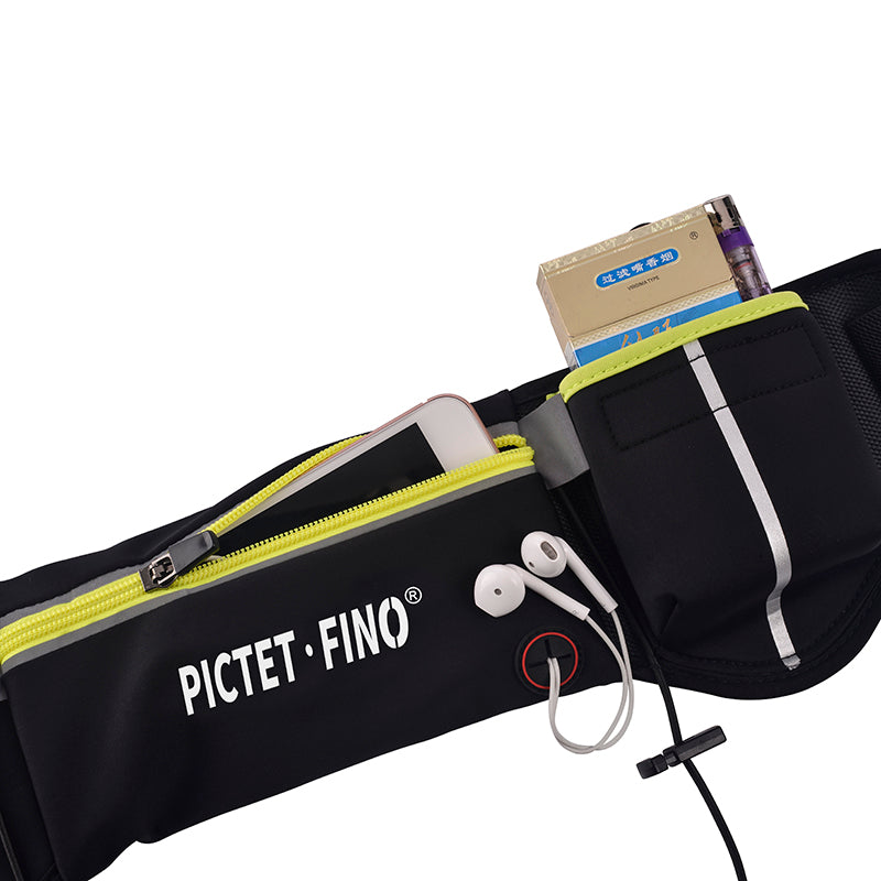 PICTET.FINO RH42 Zippered Waist Belt Bag for Traveling Running Jogging