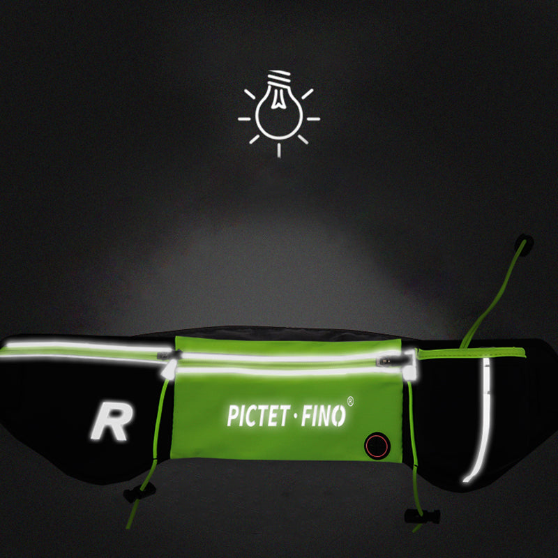 PICTET.FINO RH42 Zippered Waist Belt Bag for Traveling Running Jogging