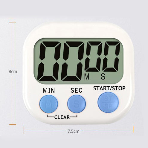 Large Screen LCD Display Electronic Digits Timer Alarm Clock with Stand