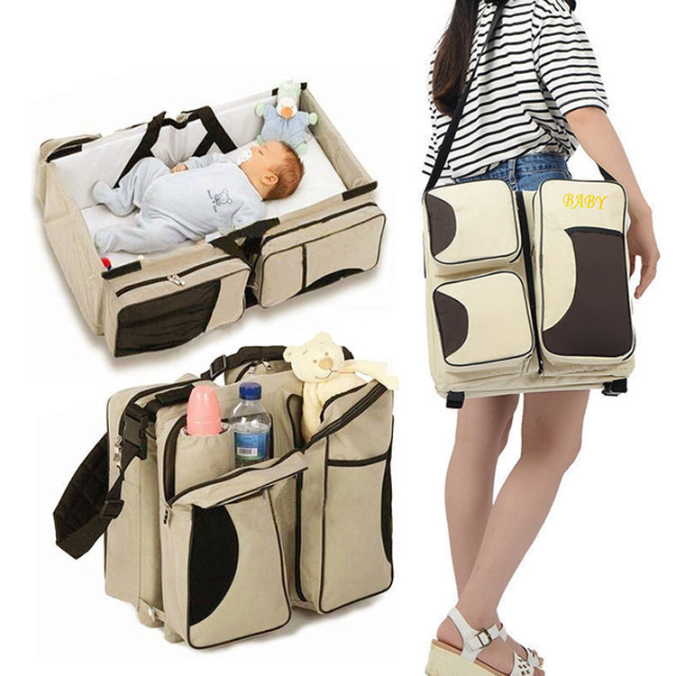 Multifunctional Portable Mummy Nappy Bag Foldable Bed Set for Newborn Baby