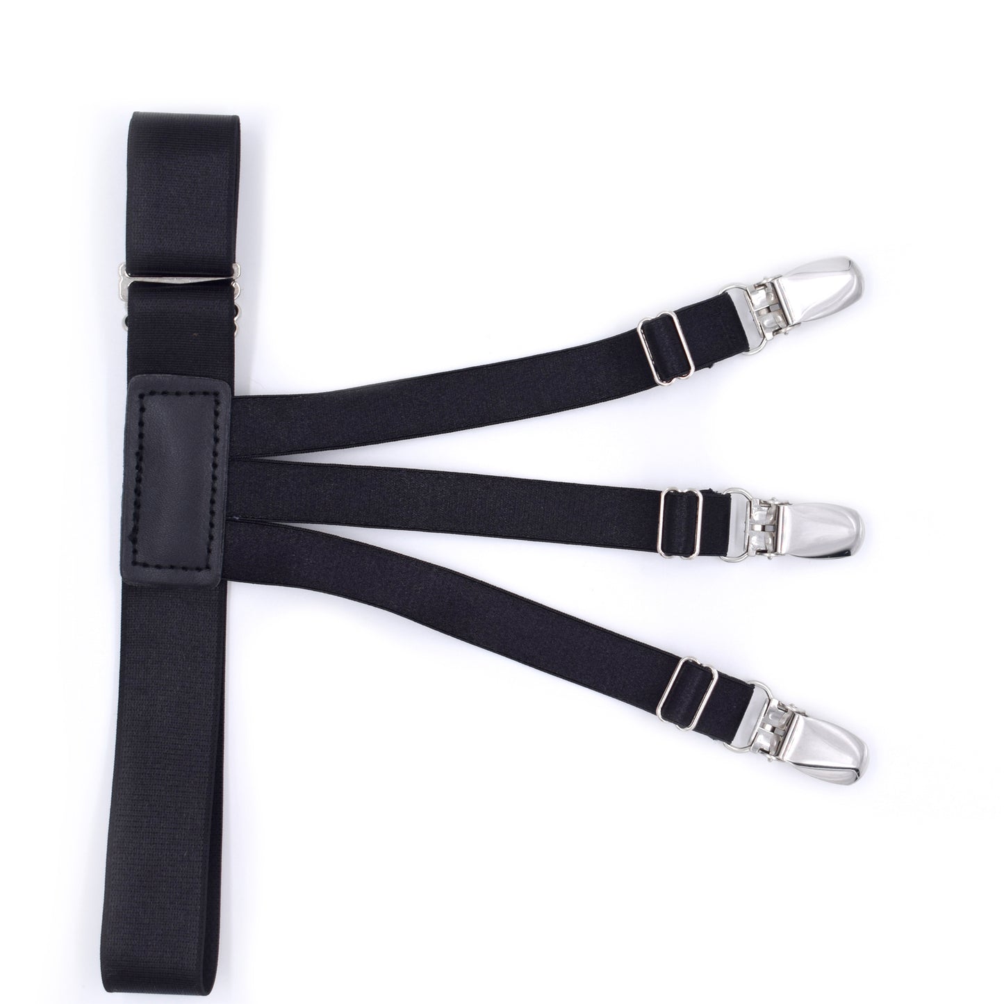 1 Pair Mens Shirt Stays Anti-Wrinkle Clip Thigh Suspender Belts Stay with 3 Locking Clamps