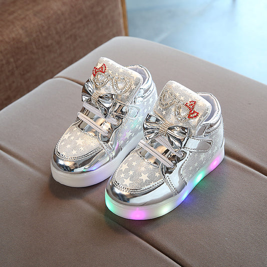 1 Pair of Fashion Luminous Shoes Children LED Flashing Boys Girls Sneakers