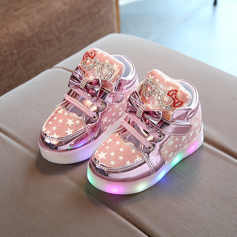 1 Pair of Fashion Luminous Shoes Children LED Flashing Boys Girls Sneakers