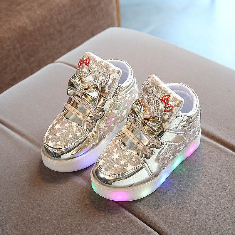 1 Pair of Fashion Luminous Shoes Children LED Flashing Boys Girls Sneakers