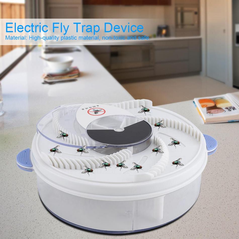 Electric Fly Trap Device with Trapping Food