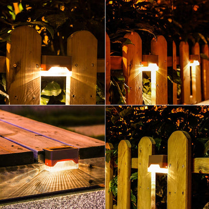 12PCS/Pack Solar Deck Lights Waterproof LED Solar Lamp for Outdoor Pathway Yard