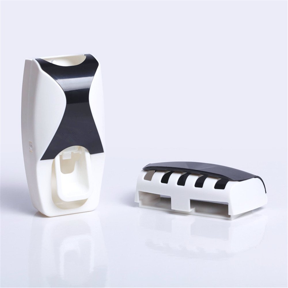 Practical Automatic Toothpaste Squeezer Toothbrush Holder Set with Sticker