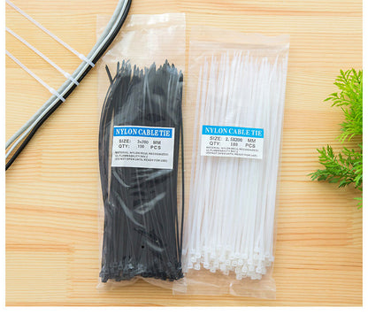 100Pcs/Lot 2.5 x 200mm 8-inch Self-locking Nylon Cable Ties