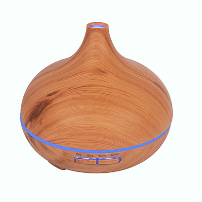 Portable 7-color Changing LED Light Aroma Oil Diffuser 300ml Wood Grain Aromatherapy Air Humidifier