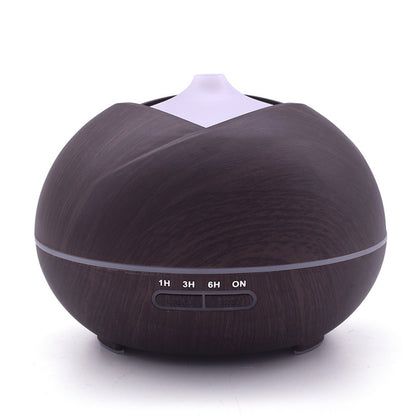 400ml Wood Grain Air Humidifier Essential Oil  Aroma Diffuser with 7 Colors Light