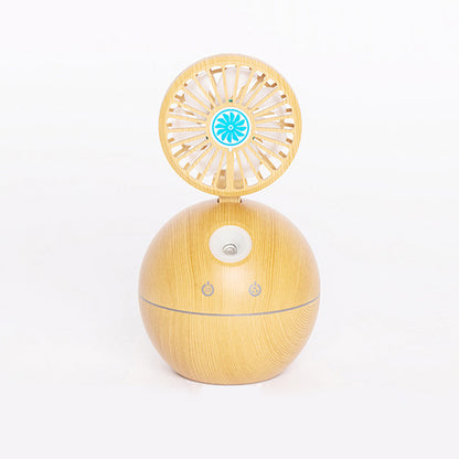 USB Rechargeable Colorful Night Light Mini Aroma Diffuser Spray Fan Desktop Humidifier Fan