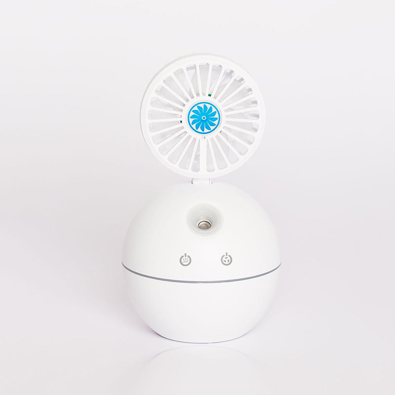 USB Rechargeable Colorful Night Light Mini Aroma Diffuser Spray Fan Desktop Humidifier Fan