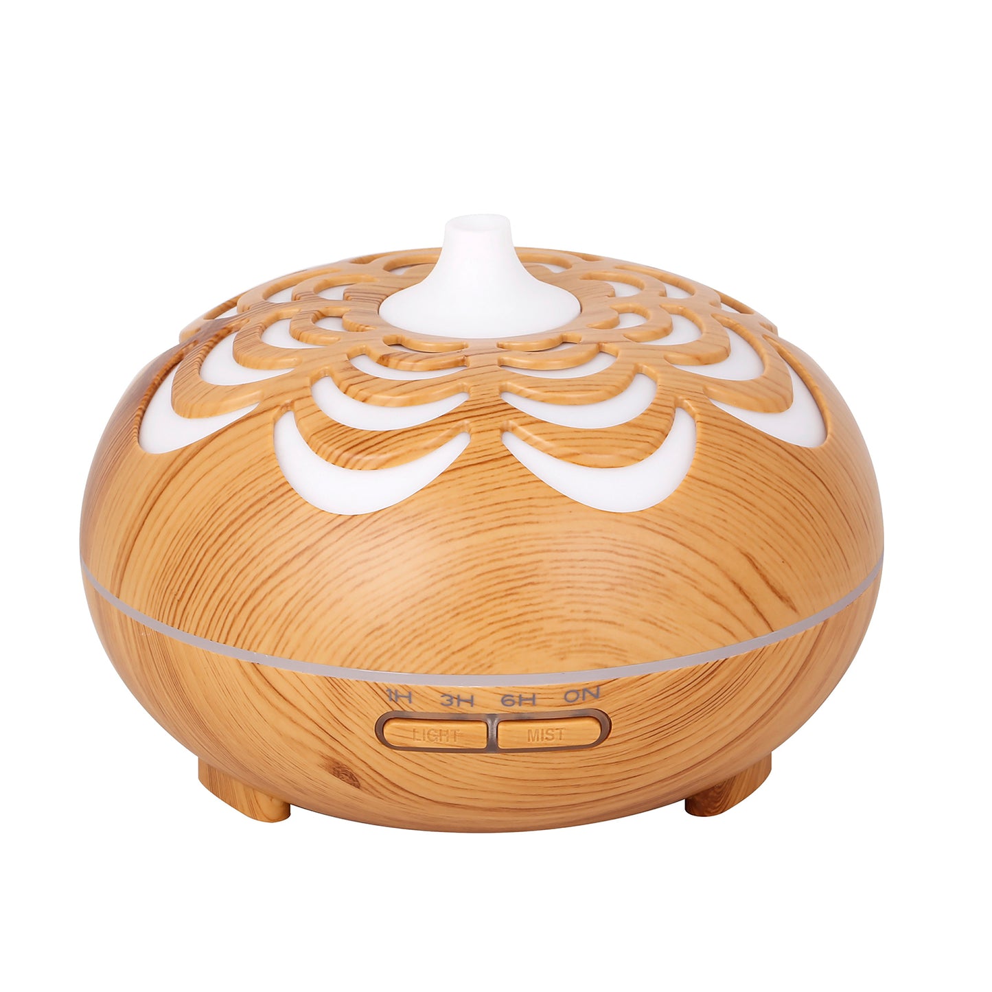 350ML Ultrasonic Essential Oil Diffuser Wood Grain Cool Mist Humidifier with 7 Color LED Lights for Home Bedroom