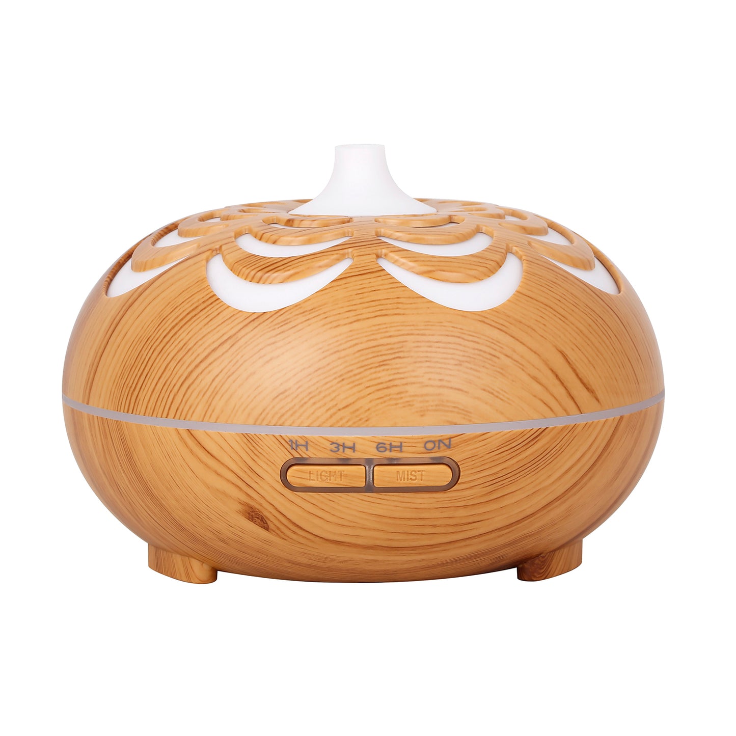 350ML Ultrasonic Essential Oil Diffuser Wood Grain Cool Mist Humidifier with 7 Color LED Lights for Home Bedroom