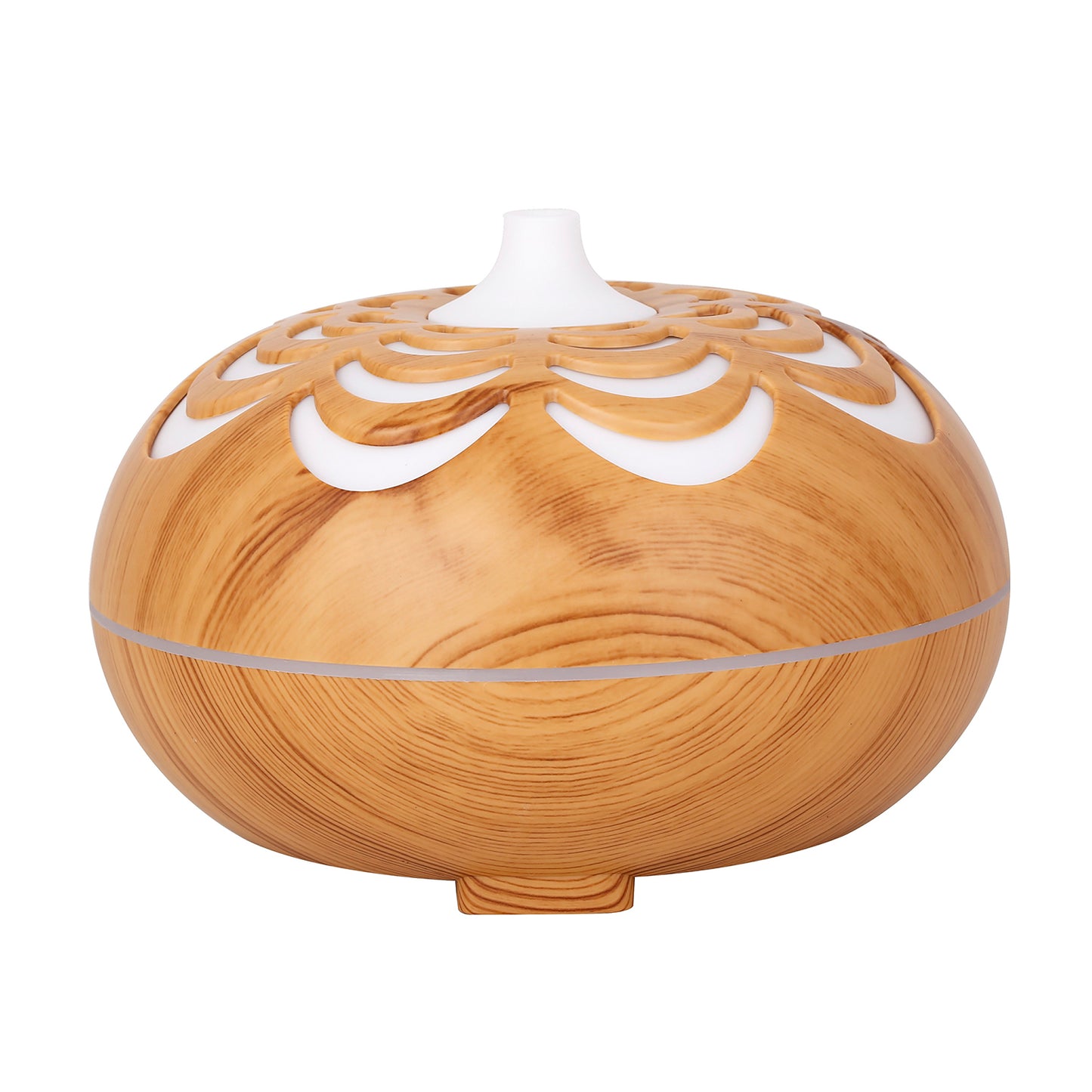 350ML Ultrasonic Essential Oil Diffuser Wood Grain Cool Mist Humidifier with 7 Color LED Lights for Home Bedroom