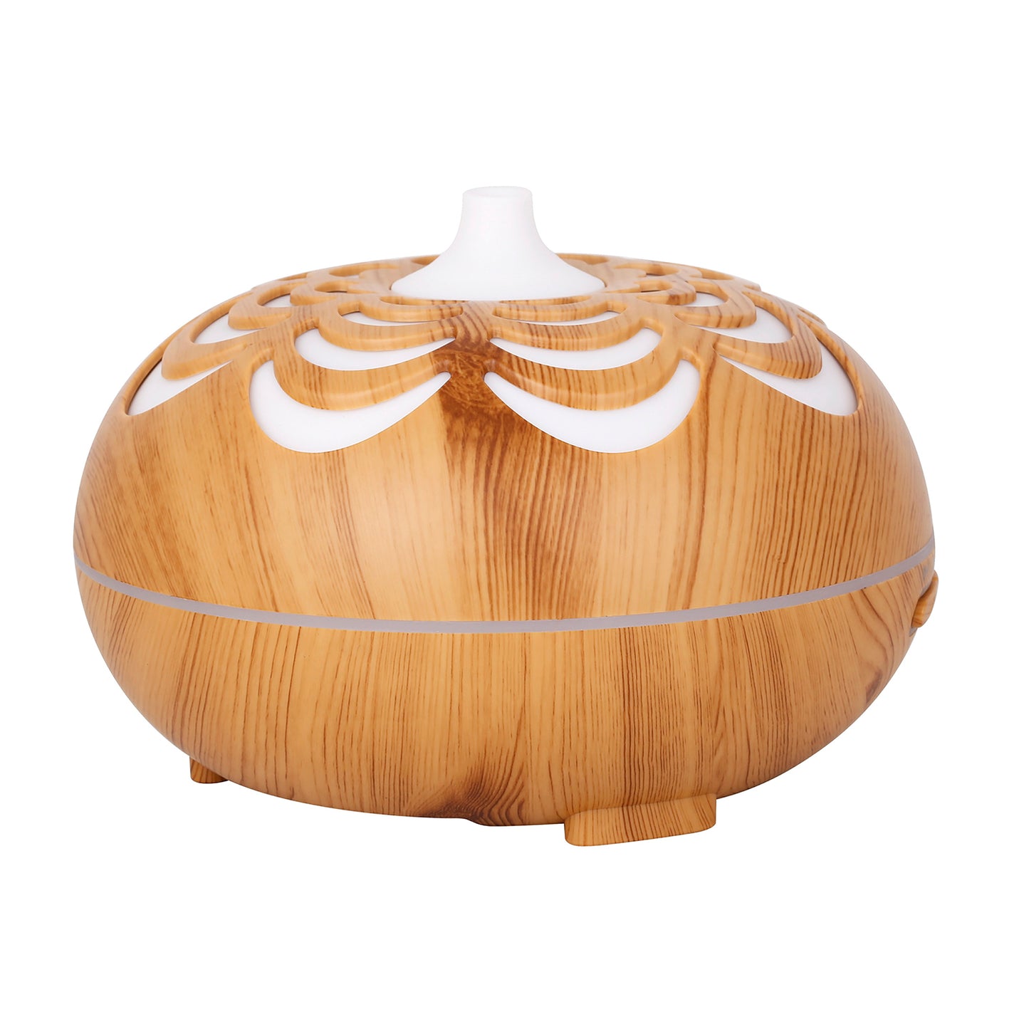 350ML Ultrasonic Essential Oil Diffuser Wood Grain Cool Mist Humidifier with 7 Color LED Lights for Home Bedroom