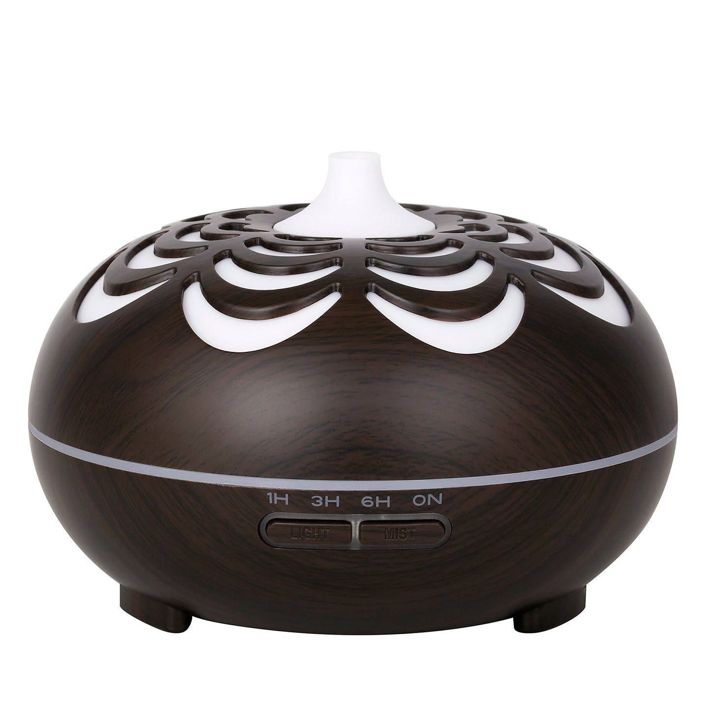 350ML Ultrasonic Essential Oil Diffuser Wood Grain Cool Mist Humidifier with 7 Color LED Lights for Home Bedroom