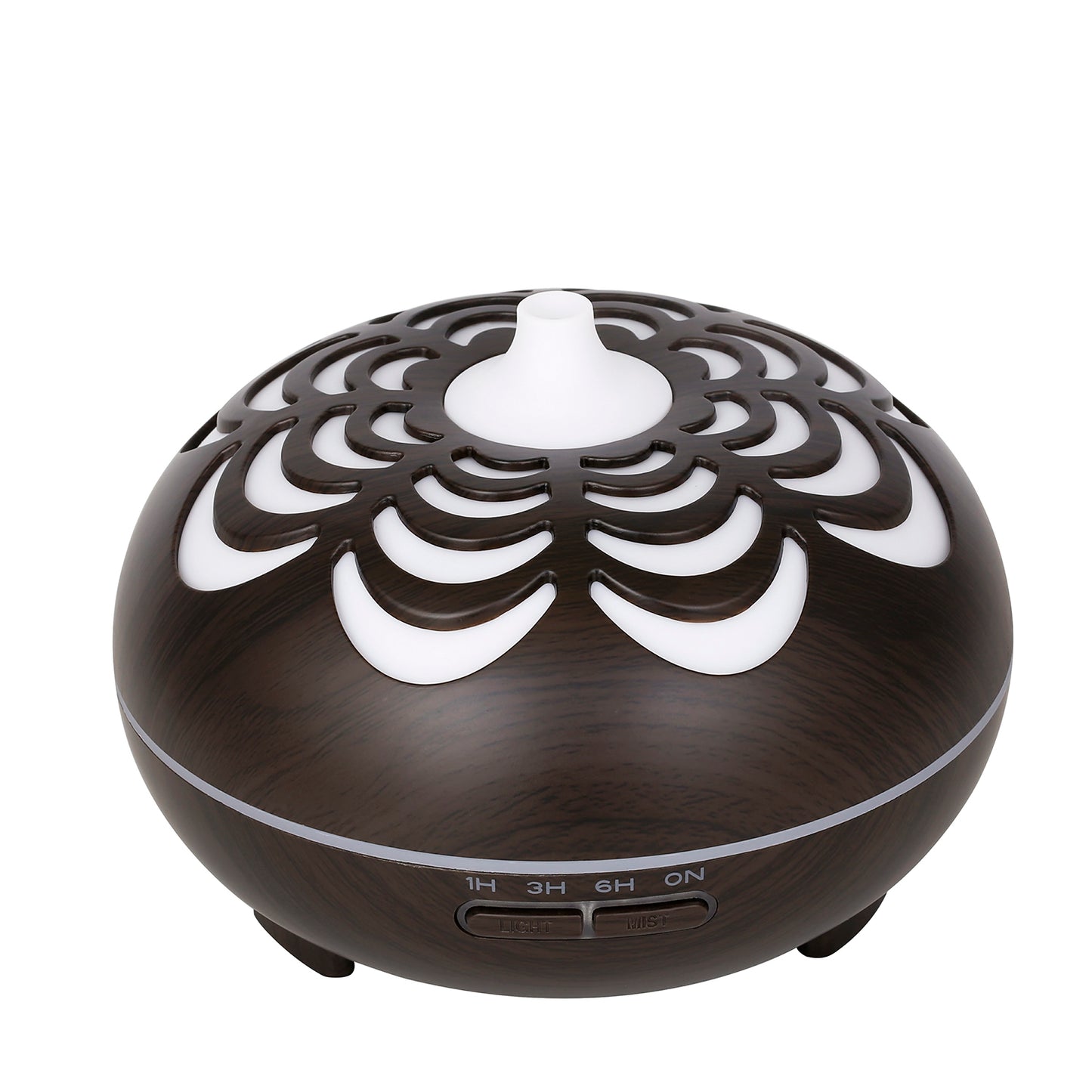 350ML Ultrasonic Essential Oil Diffuser Wood Grain Cool Mist Humidifier with 7 Color LED Lights for Home Bedroom