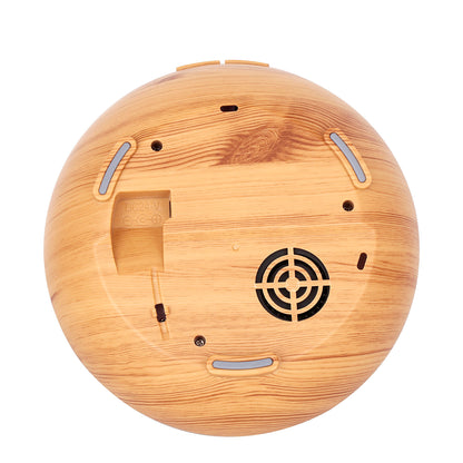 350ML Wood Grain Hollow Design Aroma Humidifier Ultrasonic Cool Mist Humidifier with 7 Color Lights