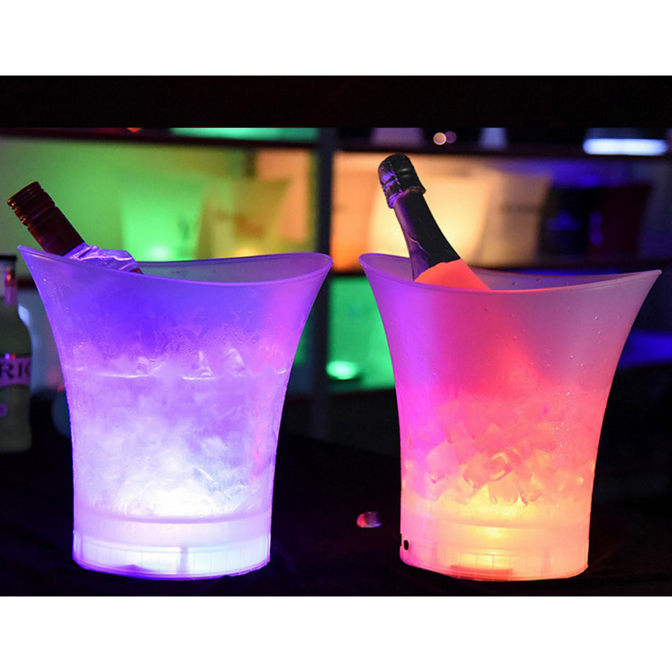 5L LED Color Changing Ice Bucket Champagne Wine Drinks Cooler Bucket