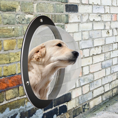 2PCS / Pack Pet Dog Fence Peek Window Acrylic Dome Window