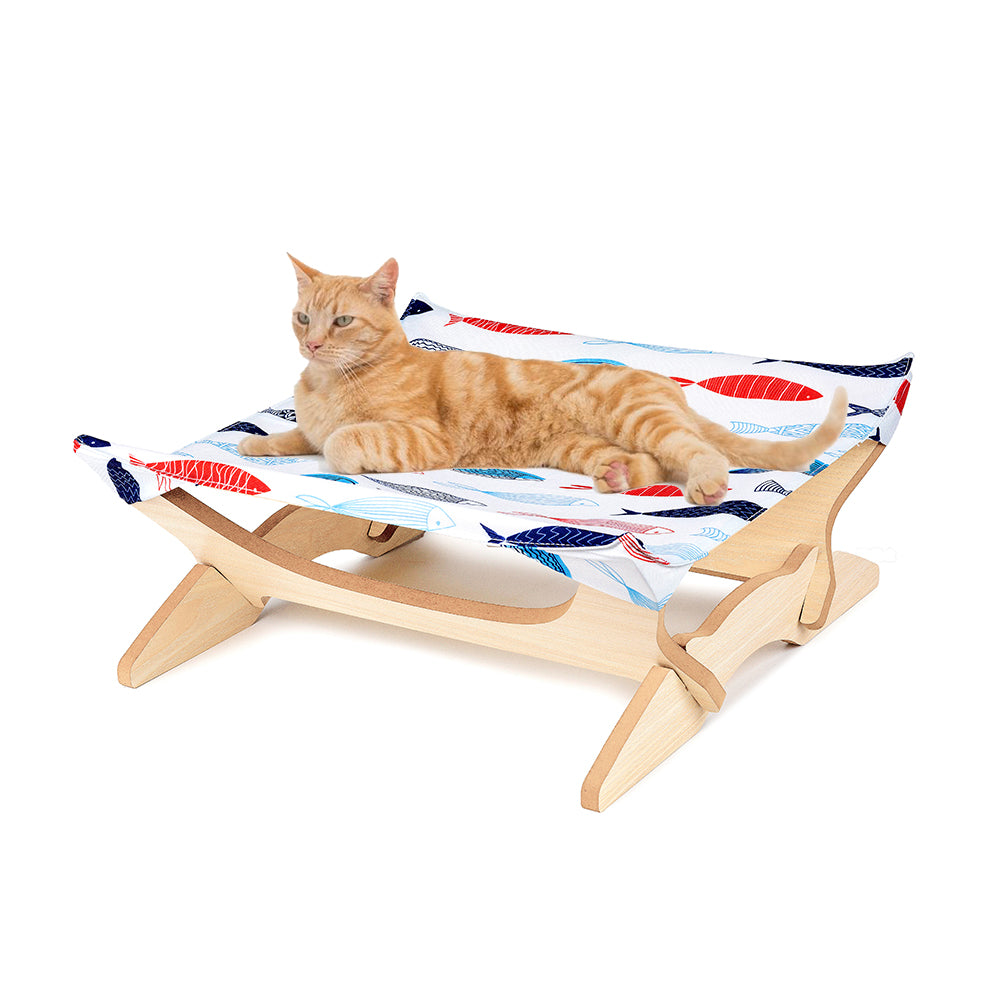 Cat Hammock Hanging Nest Detachable Cat Litter Wood Pet Bed Hanging Cat House