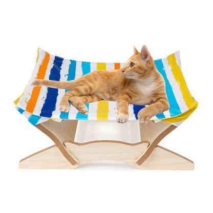 Cat Hammock Hanging Nest Detachable Cat Litter Wood Pet Bed Hanging Cat House