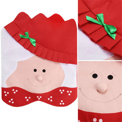 Christmas Santa Claus Chair Back Cover Christmas Kitchen Chair Cover, Size: 44 x 54cm