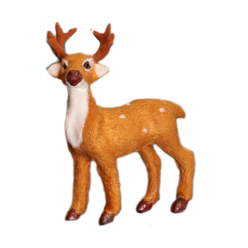 Xmas Mini Deer Doll Ornament Home Christmas Decor Holiday Prop