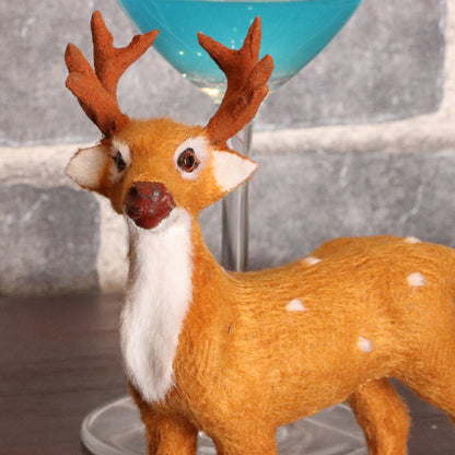 Xmas Mini Deer Doll Ornament Home Christmas Decor Holiday Prop