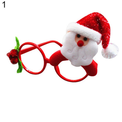 Christmas Glasses Frame Cute Kids Adult Ornaments Decor Evening Party