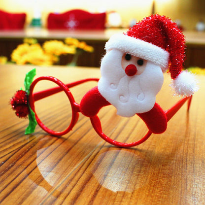 Christmas Glasses Frame Cute Kids Adult Ornaments Decor Evening Party