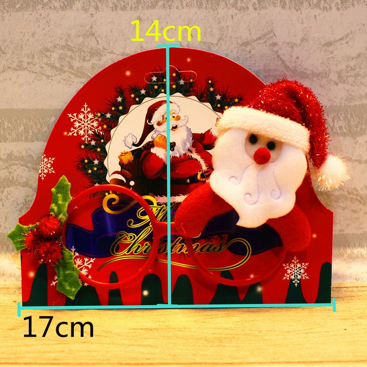 Christmas Glasses Frame Cute Kids Adult Ornaments Decor Evening Party