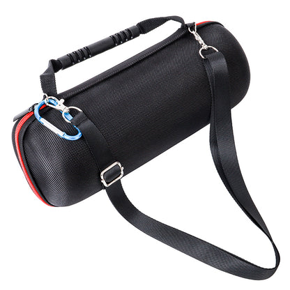 For JBL Pulse4 EVA Carrying Case Bluetooth Speaker Anti-drop Protective Cover with Shoulder Strap and Carabiner