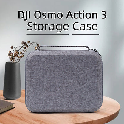 For DJI Osmo Action 3 Portable Zipper Camera Protection Case EVA Hard Shell Handle Strap Camera Accessories Storage Bag