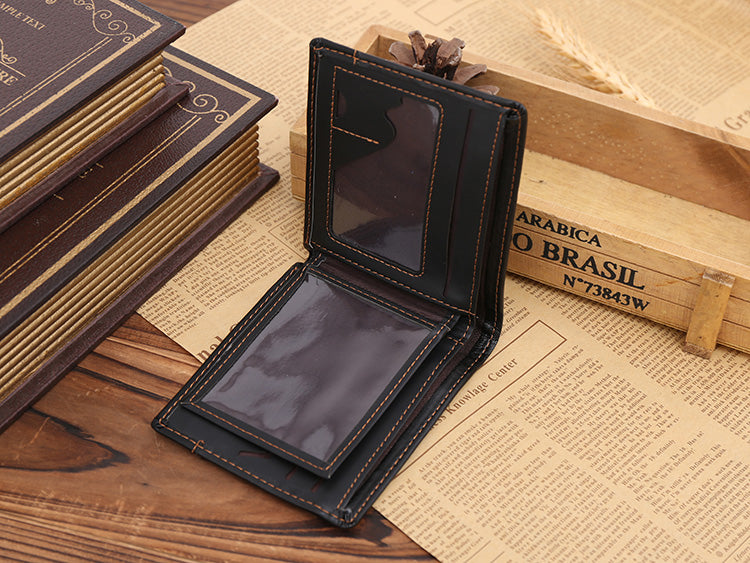 GUBINTU G009-1 Ultra-thin PU Leather Fashion Men's Short Wallet Purse