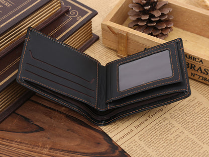 GUBINTU G009-1 Ultra-thin PU Leather Fashion Men's Short Wallet Purse