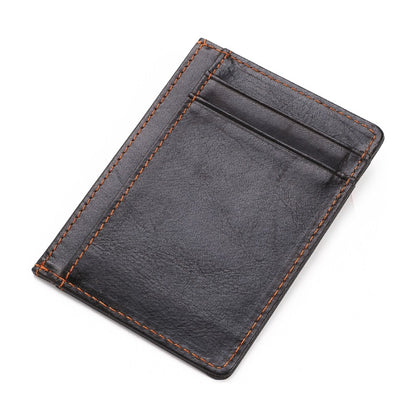 115# Stylish Genuine Leather Coin Multi Card Slots Wallet for Men