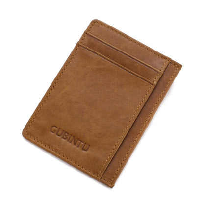 115# Stylish Genuine Leather Coin Multi Card Slots Wallet for Men