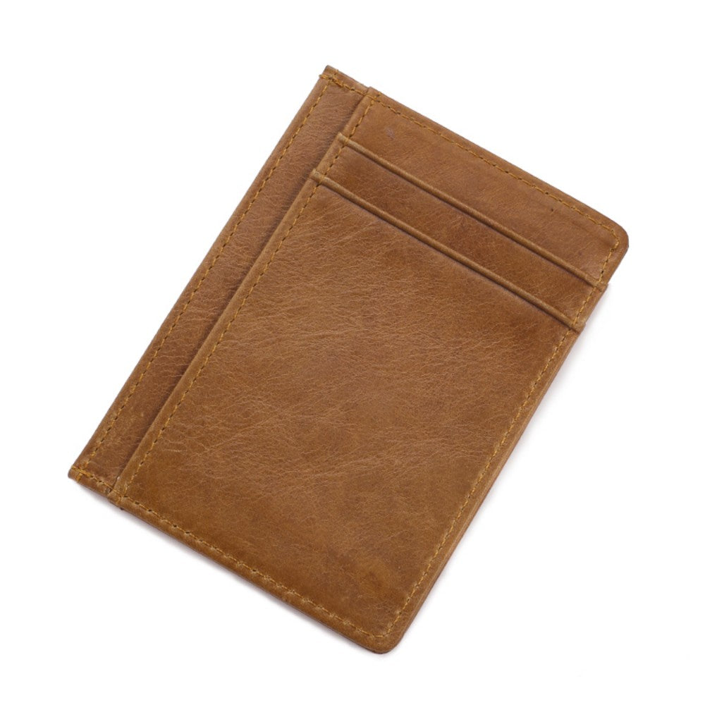 115# Stylish Genuine Leather Coin Multi Card Slots Wallet for Men