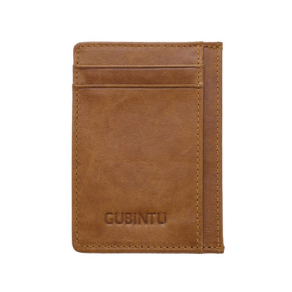 115# Stylish Genuine Leather Coin Multi Card Slots Wallet for Men